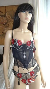 NWT Ballet Lingerie *Sweetpea Collection* ~ Corset & Thong Set ~ Size 34B S - Picture 1 of 9