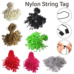 Cuerda de nailon de 18 cm etiqueta colgante etiquetas de ropa bloqueo a presión pasador lazo sujetador gancho lazos - Imagen 1 de 50