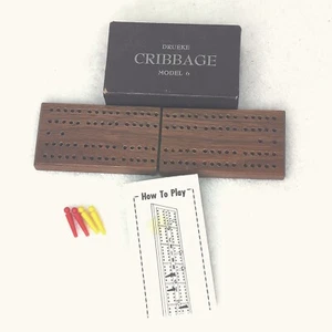 Drueke Cribbage Board Game Model 6 Folding & Instructions - Picture 1 of 4