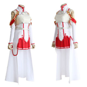 Sword Art Online Asuna Yuuki Uniform Top Dress Battle Full Set Cosplay Costume