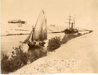 Zangaki, Egypte, Traversée du Canal de Suez  Vintage albumen print,  Tirag