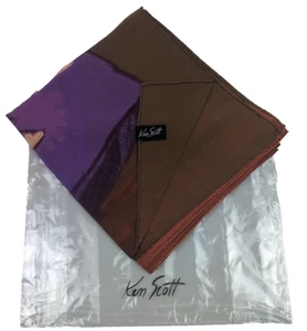 Ken Scott Hand Painted Silk Scarf with Hand rolled hem made in Italy - Picture 1 of 5