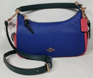 Nuovo COACH C6816 Borsa a tracolla in pelle colorblock - Foto 1 di 2