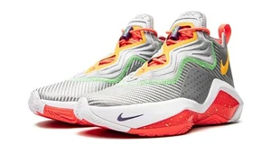 Nike LEBRON SOLDIER 14 XIV "Hare" LT SMOKE GREY/ORANGE PULSE CK6024 001 Size 8.5 - Picture 1 of 5