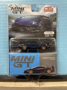 1/64 MINI GT MIJO EXCLUSIVES LAMBORGHINI AVENTADOR SVJ VIOLA ALETHEIA PURPLE - Picture 1 of 2