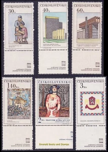 EBS Czechoslovakia 1968 - The New Prague - Michel 1792-1797 Zf - MNH** + TABS - Picture 1 of 7