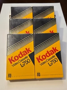 GROUP LOT OF 6 BLANK KODAK L-750 BETAMAX BETA TAPES NEW SEALED - Picture 1 of 4