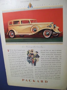1932 Packard sedan mid-sized-mag car ad - "A distinguished background" - Picture 1 of 1