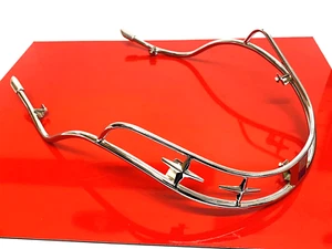 LAMBRETTA LI SERIES 1 CHROME SUPER OLYMPIC DOUBLE TUBE FRONT BUMPER BARS - Picture 1 of 5