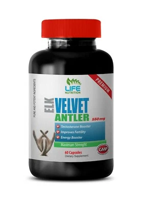 ELK VELVET ANTLER Extract 550mg  Male, Enhancment  Oriental Gingeng  Caps 1B - Image 1 of 2