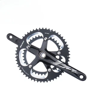Road Bike Crankset 170MM 130BCD with Hollow Double Chainrings 53/39T BB for SRAM - Picture 1 of 19