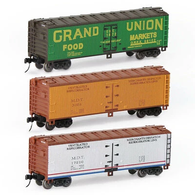 1 Unit Model Railway Wagon N Scale 1:150 40' Wood side Reefer 40ft Boxcar - Image 1 of 4