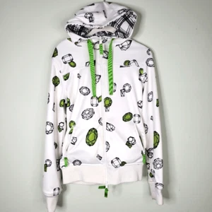 Empyre Vintage Y2K Gem and Black and White Plaid Reversible Zip Hoodie Size M - Picture 1 of 15