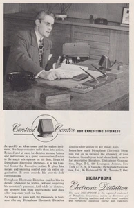 1946 Dictaphone: Control Center for Expediting Business Vintage Print Ad - Picture 1 of 1