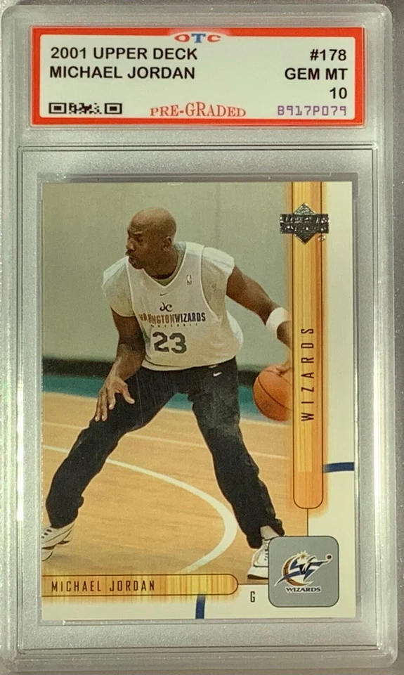 NEW LISTING-2001-02 Upper Deck #178 Michael Jordan Pre Graded OTC 10 Gem MT - Image 1 of 4