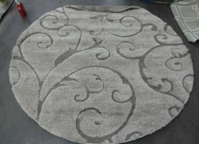 BEIGE 6'-7" X 6'-7" Round Back Stain Rug, Reduced Price 1172625789 SG455-1113-7R - Image 1 of 4