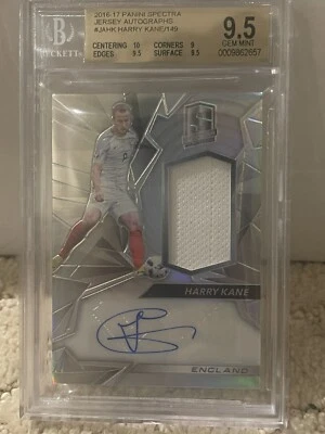 Harry Kane 9.5 Card 10 panini spectra 2016-17 9.5 Beckett 1/149 England Worn - Image 1 of 4