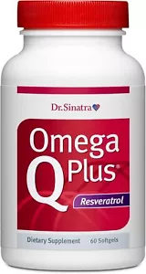 Dr. Sinatra Omega Q Plus Resveratrol Dietary Supplement 60 Softgels - Picture 1 of 5