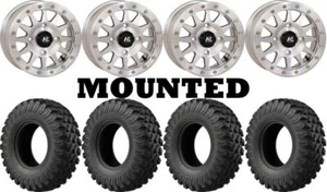 Kit 4 EFX MotoRally Tires 28x10-15 on High Lifter HLA1 Beadlock Machined 550 - Picture 1 of 5