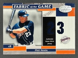 2002 Leaf Certified Materials - Phil Nevin /23 Game Worn Patch Padres Card #84 - Picture 1 of 2