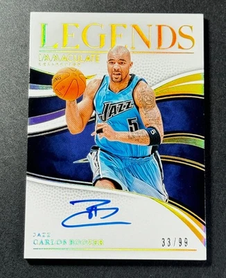 Carlos Boozer 2024-25 Panini Immaculate Collection Legends Auto 33/99 #IL-ZER - Image 1 of 2