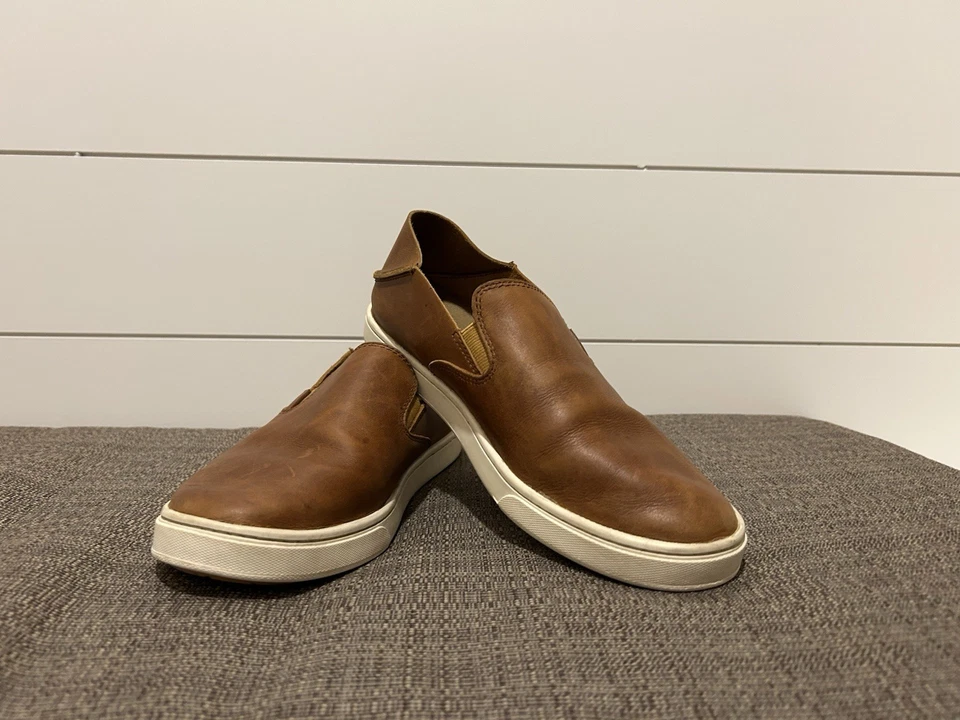 Olukai Pehuea Shoes Women’s Sz 8.5 Brown Leather Mesh SlipOn Lightweight Comfort - Image 1 of 4