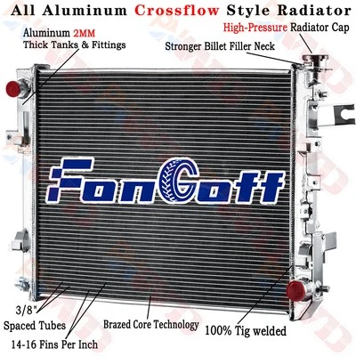 Aluminum Radiator For Dodge Ram 1500 2500 Ram 3500 4000 5.7L V8 2009-2018 2017 - Image 1 of 4