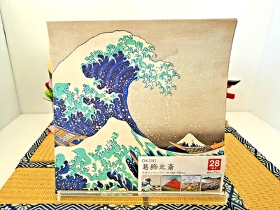 Hokusai Washi Paper Set 4 Designs Wave Red Fuji Craft Scrapbooking Tokyo Japan - Image 1 of 4