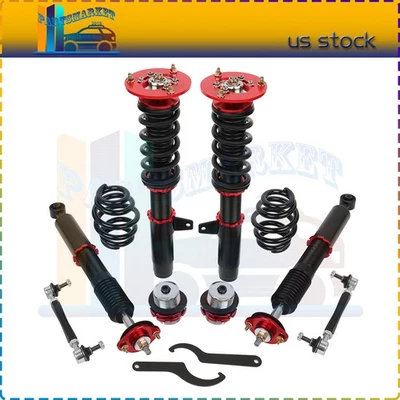 Coilovers For 2001-2005 BMW E46 320i 325i Adj Height Struts Suspension Springs - Imagem 1 de 4