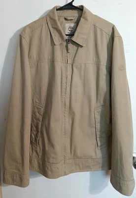 Timberland Chore Chaqueta Camionero Bronceado Cremallera Lona Pato Abrigo Para Hombres Grande  Foto 1 de 4