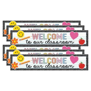 Teacher Created Resources Cool for School Welcome to Our Classroom Banner 6/Pack - Picture 1 of 2