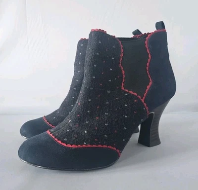 Ruby Shoo Sammy Boot in Navy/Red Size 6/39 EXCELLENT CONDITION & STUNNING - Image 1 of 4
