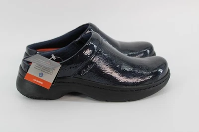 Clarks Womens 7.5 Clarks Pro Clog Slip Resistant Navy Patent Leather 26175020 N - Image 1 of 4