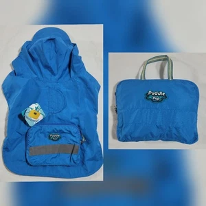 NUOVO CON ETICHETTE PUDDLE PUP BLU CUCCIOLO CANE IMPERMEABILE GIACCA PACK MARSUPIO TAGLIA MEDIA - Foto 1 di 1