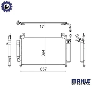 CONDENSER AIR CONDITIONING AC 642 000S FOR MAZDA L3-VDT/L3K7 2.3L L5-VE 2.5L - Picture 1 of 9