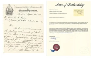 BÜRGERKRIEG GENERAL EDWARD EIN WILDER SIGNIERTER BRIEF HISTORISCHE AUTOGRAMME HA APPOMATTOX - Bild 1 von 8
