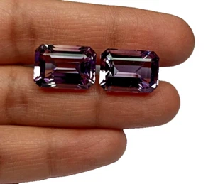 Natural Pink Amethyst 12X16mm Octagon Shape Brilliant Emerald Cut, For Jewelry - Imagen 1 de 7