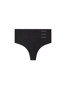 Calvin Klein Damen Unterwäsche Thong 3er PackSchwarz 000QD3558E - Bild 1 von 1