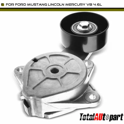 Belt Tensioner Assembly with Pulley for Ford Mustang Lincoln Town Car Mercury - Image 1 of 4