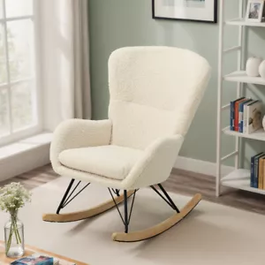 Schaukelstuhl Gepolsterter Relaxstuhl Lehnstühle Schwingsessel Stühle Ruhesessel - Bild 1 von 9