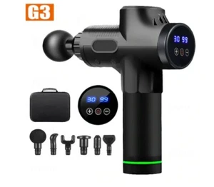 Pistola per massaggio display LCD per dolori relax dimagrimento esercizi - Foto 1 di 5