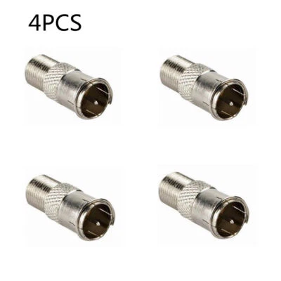 4 Stück F Typ Schnellstecker RF Koax Koaxialkabel Adapter Steckverbinder - Stecker auf Buchse - Bild 1 von 4