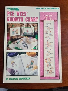 Leisure Arts Pee Wee's Growth Chart Leaflet 2123 Counted Cross Stitch Chart - Picture 1 of 5