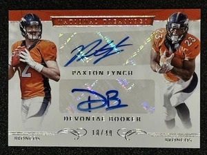 2016 National Treasures #21 Paxton Lynch DeVontae Booker /49 Dual Auto Rookie RC - Picture 1 of 2