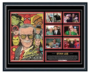 STAN LEE TRIBUTE HULK THOR SPIDER MAN MARVEL SIGNED POSTER FRAMED MEMORABILIA - Picture 1 of 5