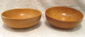 Ensaladera de madera vintage ~ hecha en Yugoslavia ~ 2 unidades ~ 6,0" x 2,0" - Imagen 1 de 11