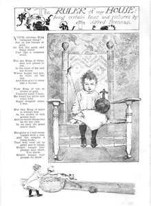 DER HERRSCHER MEINES HAUSES.VTG 1887 HARPER'S 11" x 8" GRAVIERTES GEDICHT - Bild 1 von 2