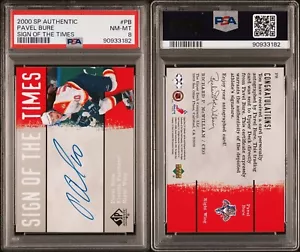Pavel Bure 2000-01 SP Authentic Sign of the Times #PB Auto PSA 8 Pop 4, 2 Higher - Picture 1 of 4