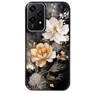 Coque noire pour Honor 200 LITE motif fleur blanche - Imagen 1 de 2