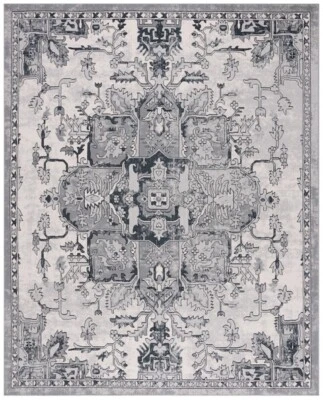 Alfombra tradicional Medallion oriental gris detalles **ENVÍO GRATUITO** Foto 1 de 4
